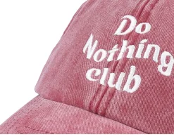 Dad Cap-Iconic Do Nothing Club Washed Dad Cap - Red
