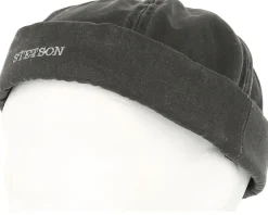 New Stetson Docker Co/Pe Black Short Beanie -