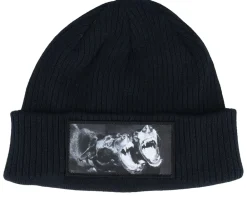 Cuff Beanies-Calza Pennello Dogs Beanie Black Organic Cuff -