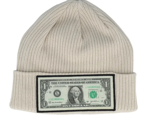 Cuff Beanies-Calza Pennello Dollar Bill Navy Beanie Organic Cotton Cuff - Blue