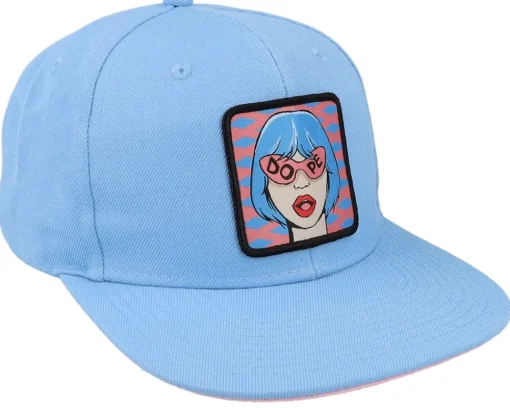 Best 4REAL Dope Pop Art Patch Lightblue/Pink Snapback -