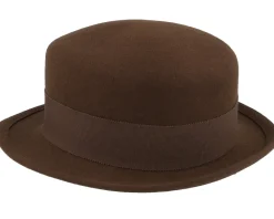 Bowler Hats-Mayser Dorle Wool Soft Chestnut Bowler - Brown