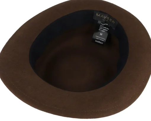 Bowler Hats-Mayser Dorle Wool Soft Chestnut Bowler - Brown