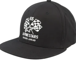Fitted-Alpinestars Double Check Flatbill Hat Black/White Fitted -