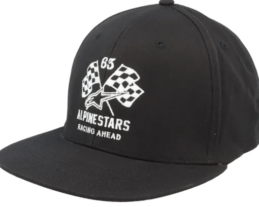 Fitted-Alpinestars Double Check Flatbill Hat Black/White Fitted -