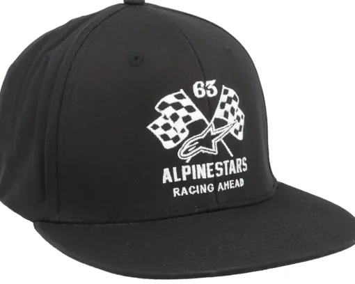 Fitted-Alpinestars Double Check Flatbill Hat Black/White Fitted -