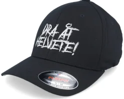 Hot Kränkt! Dra Åt Helvete Patch Flexfit Wooly Combed - Black