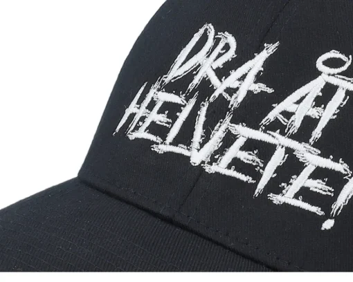 Hot Kränkt! Dra Åt Helvete Patch Flexfit Wooly Combed - Black