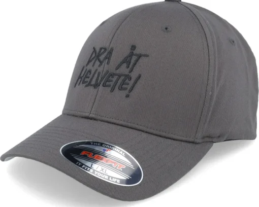 Hot Kränkt! Dra Åt Helvete Patch Flexfit Wooly Combed - Black