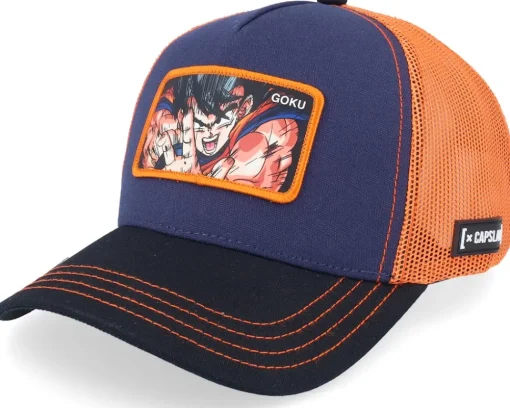 Trucker-Capslab Dragon Ball Goku Orange/Blue/Black A-Frame Trucker -