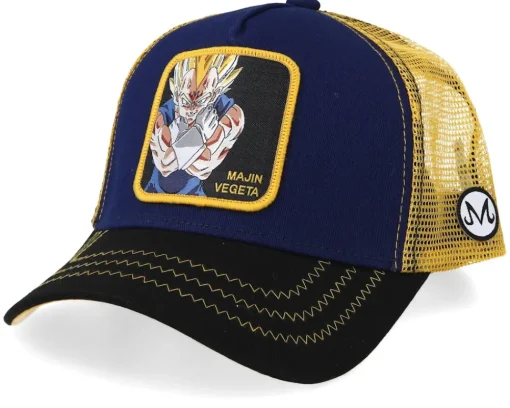 Kids-Capslab Dragon Ball Majin Vegeta Navy/Black/Yellow Trucker - Blue