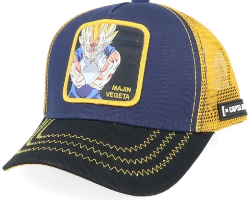 Kids-Capslab Dragon Ball Majin Vegeta Navy/Black/Yellow Trucker - Blue