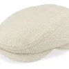 Online Stetson Driver Cap Cotton/Lin Twill Beige/Off White Flat Cap -