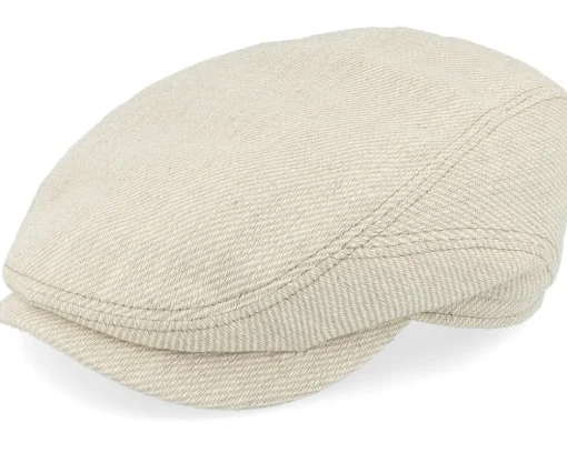 Online Stetson Driver Cap Cotton/Lin Twill Beige/Off White Flat Cap -
