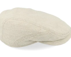 Online Stetson Driver Cap Cotton/Lin Twill Beige/Off White Flat Cap -
