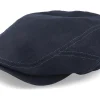 Flat Caps-Stetson Driver Cap Linen 1 Black Flat Cap -