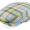 Flat Caps-Stetson Driver Cap Linen Check Multicolor Flat Cap -