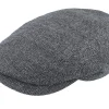 Flat Caps-Stetson Driver Cap Virgin Wool/Linen Grey Flat Cap -