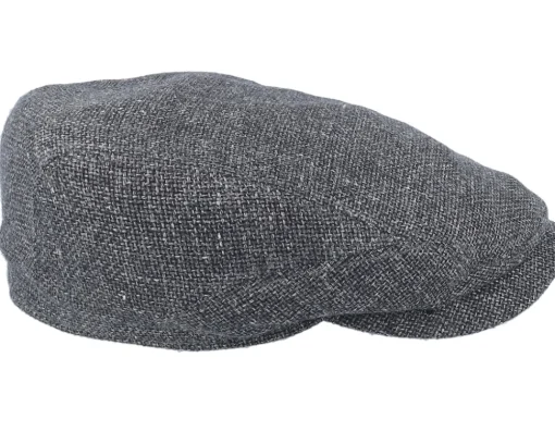 Flat Caps-Stetson Driver Cap Virgin Wool/Linen Grey Flat Cap -