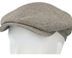 Flat Caps-Stetson Driver Cap Virgin Wool/Linen Light Grey Flat Cap -