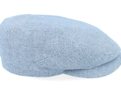 Flat Caps-Stetson Driver Virgin Wool/Linen Soft Blue Flat Cap -