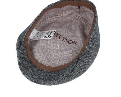 Hot Stetson Driver Wool Anthra Shades Diagonal Flat Cap -