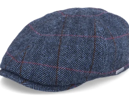 Best Stetson Duck Cap Wool Blue Flat Cap -