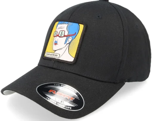 Outlet 4REAL Dumb And Broke Patch Black Flexfit -