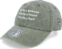 Dad Cap-Critiql Hit Dungeon Lessons Vintage Washed Olive Dad Cap -