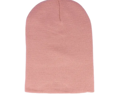 Long Beanies-Beechfield Dusky Pink Long Blank Beanie -