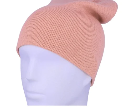 Long Beanies-Beechfield Dusky Pink Long Blank Beanie -