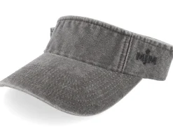 Clearance MJM Hats Dyed Cotton Twill Visor - Black