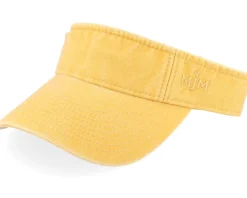 Visor-MJM Hats Dyed Cotton Twill Visor - Yellow