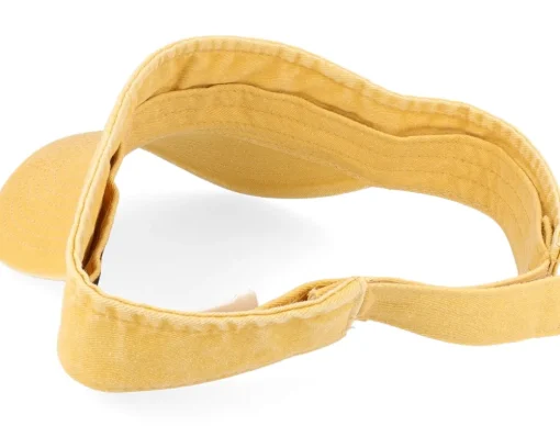Visor-MJM Hats Dyed Cotton Twill Visor - Yellow