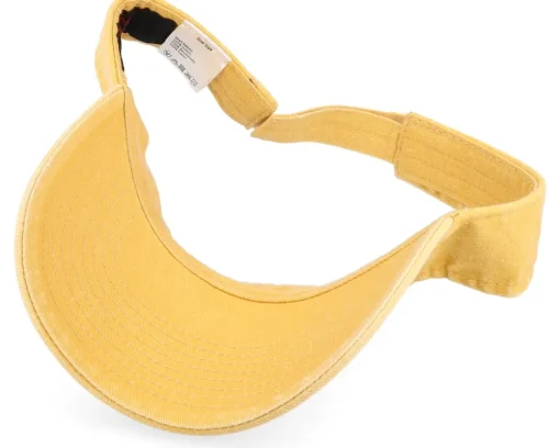 Visor-MJM Hats Dyed Cotton Twill Visor - Yellow