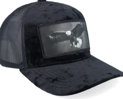 Velvet Caps-Calza Pennello Eagle Big Patch Velvet Trucker - Black