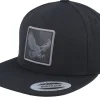 Best Iconic Eagle Black Metallic Patch Black Snapback -