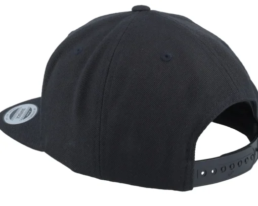 Best Iconic Eagle Black Metallic Patch Black Snapback -