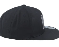 Best Iconic Eagle Black Metallic Patch Black Snapback -