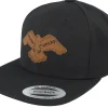 Sale Wild Spirit Eagle Brown Patch Black Snapback -