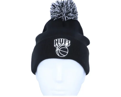 Hot HUF Eastern Beanie Black Pom -