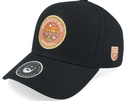 Adjustable-Bearded Man Easy Sunset Patch Black A-Frame Adjustable -