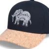 Adjustable-Iconic Elephant Mandala Black/Cork Adjustable -