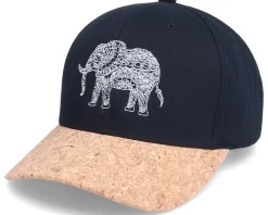 Adjustable-Iconic Elephant Mandala Black/Cork Adjustable -
