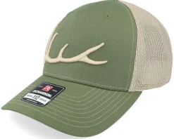 Trucker-Hunter Elk Antler 3d 112fp Split Olive/Tan Trucker -