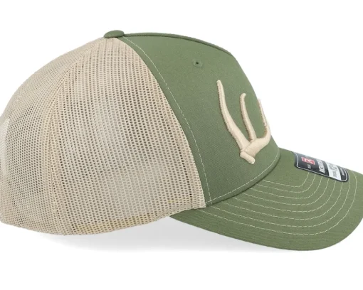 Trucker-Hunter Elk Antler 3d 112fp Split Olive/Tan Trucker -