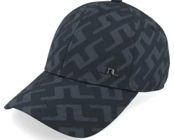 Sale J.Lindeberg Elo Printed Cap Bias Bridge Black Adjustable -