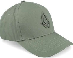 Adjustable-Volcom Embossed Stone Hat Light Olive A-Frame Adjustable -