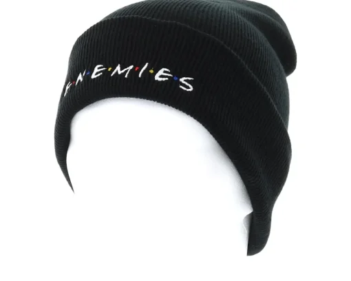 Cuff Beanies-Scenes Enemies Black Beanie -