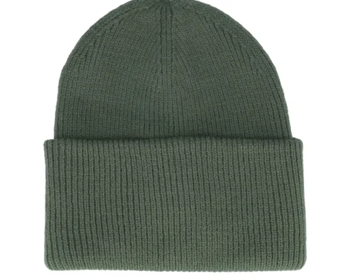 Cuff Beanies-Beechfield Engineered Olive Soft Deep Cuffed - Green